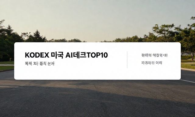 KODEX미국AI테크TOP10 관련 이미지 - KODEX미국AI테크TOP10 특징과 핵심 종목 분석 가이드